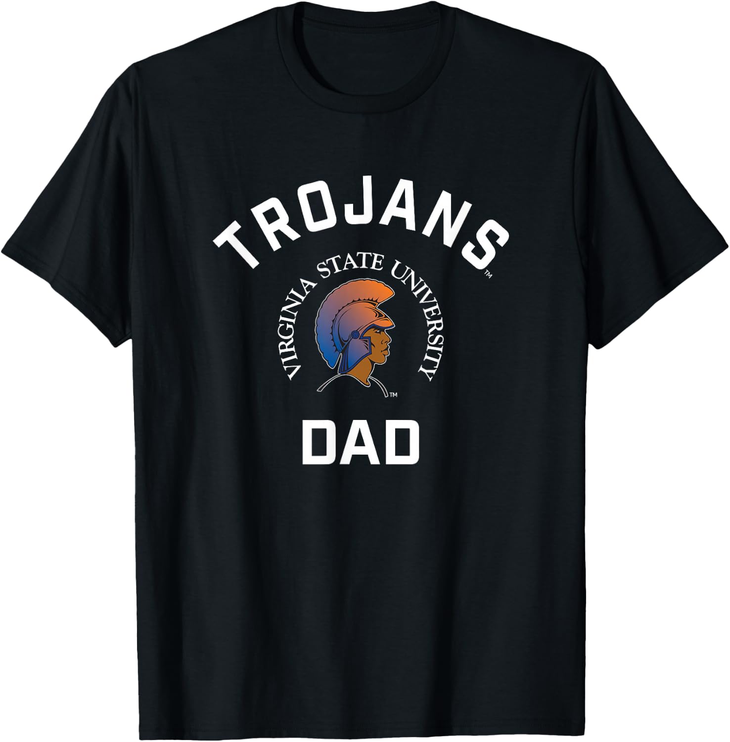 Virginia State University VSU Trojans Arched Dad T-Shirt - T-Shirt | Black