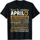 Born In April Taurus Funny Birthday Gift T-Shirt - T-Shirt | Black