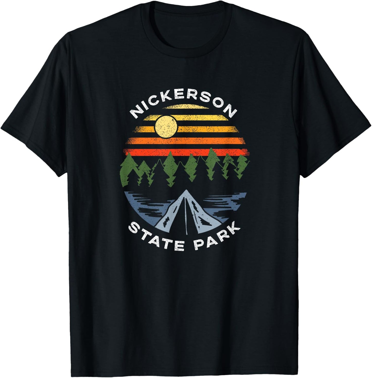 Nickerson State Park Massachusetts Camping Souvenir T-Shirt - T-Shirt | Black