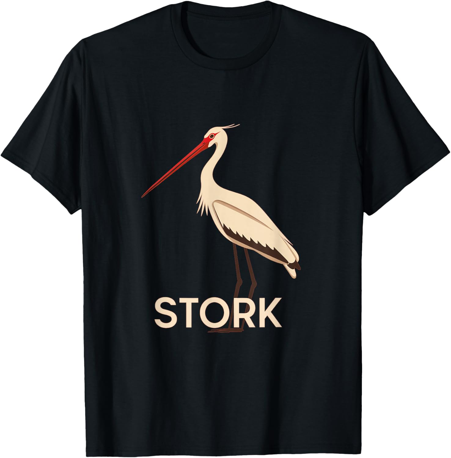 Pretty Stork Animal Costume for Birds and Stork Lovers T-Shirt - T-Shirt | Black