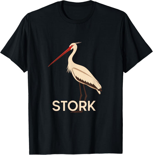 Pretty Stork Animal Costume for Birds and Stork Lovers T-Shirt - T-Shirt | Black