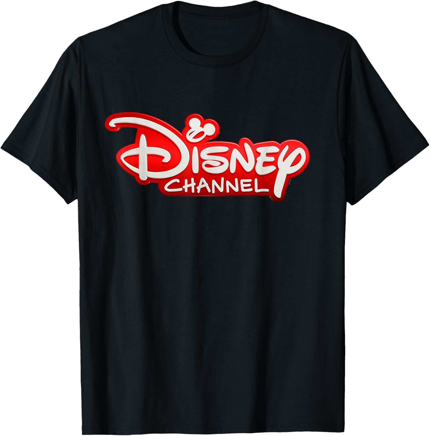 Disney Channel Official Modern Red Logo T-Shirt - T-Shirt | Black