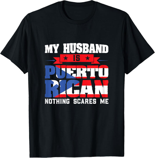 My Husband is Puerto Rican Puerto Rican T-Shirt - T-Shirt | Black