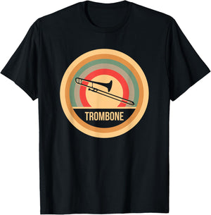 Retro Vintage Trombonist - Trombone Player T-Shirt - T-Shirt | Black