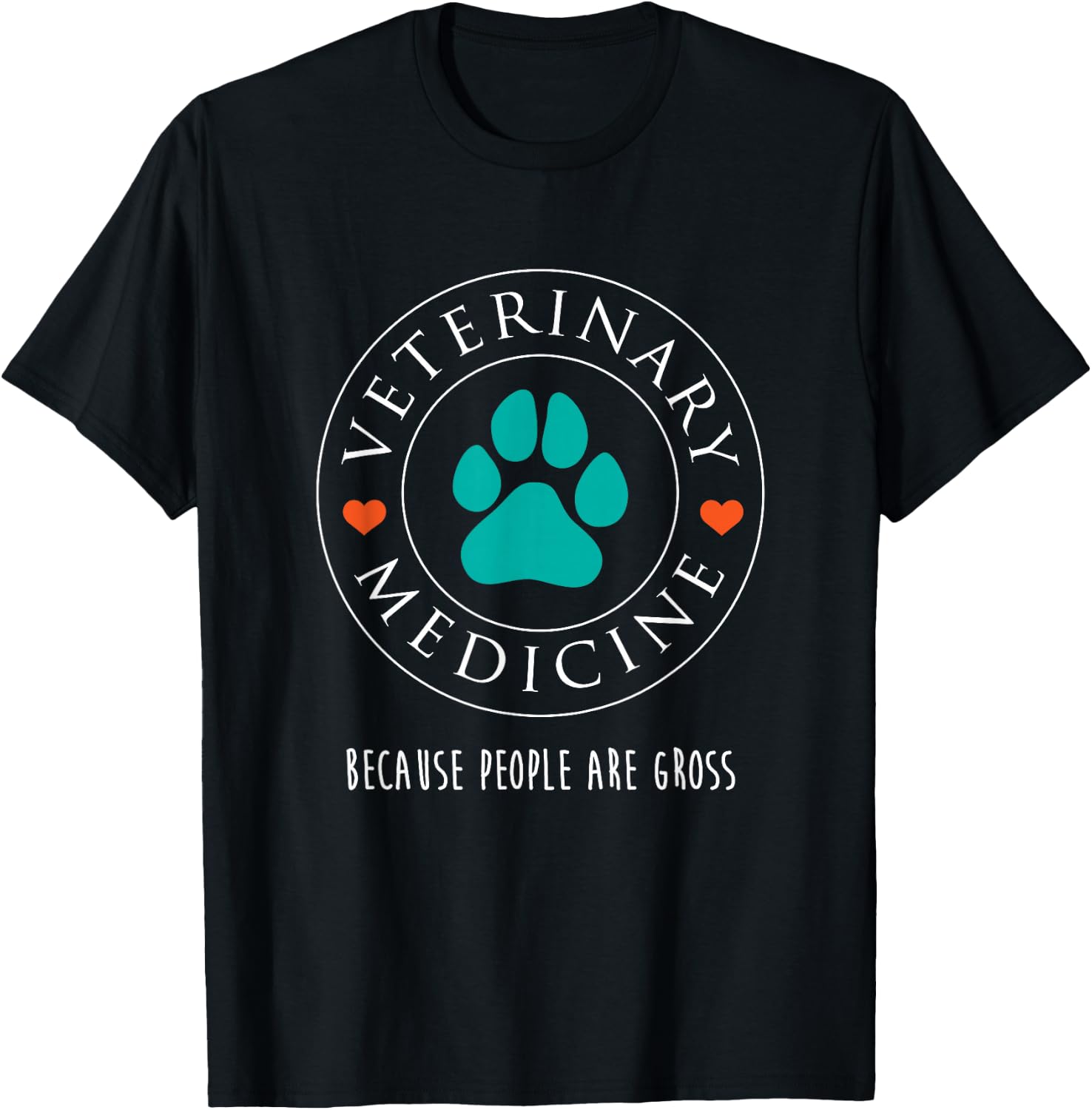 Veterinary Medicine People are Gross Funny Vet Gift T-Shirt - T-Shirt | Black