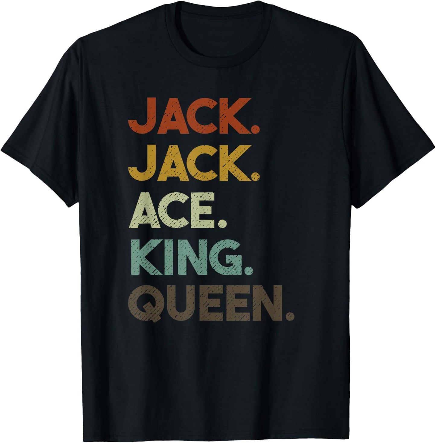 Euchre Card Hand Game Night Retro T-Shirt - T-Shirt | Black