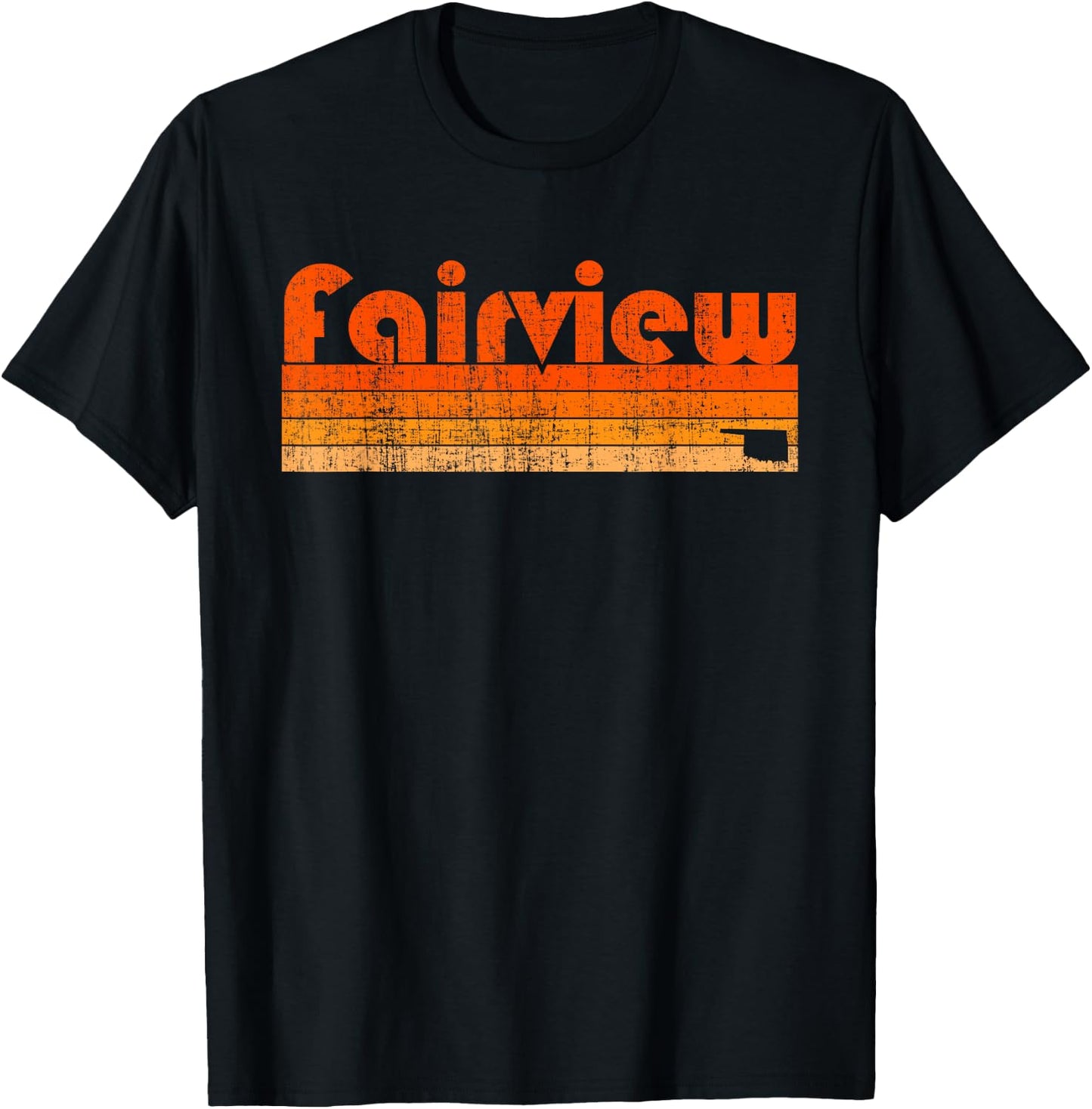 Fairview, Oklahoma Retro 80s Style T-Shirt - T-Shirt | Black