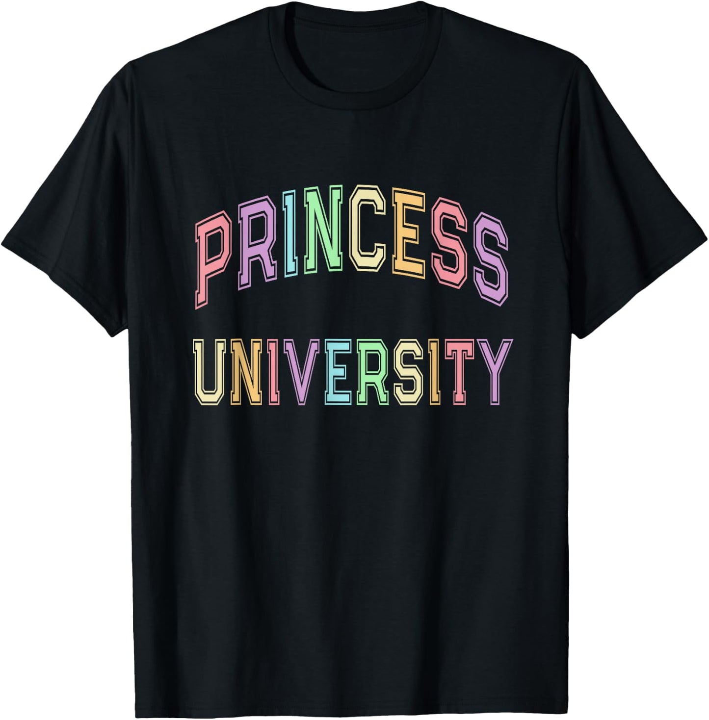 Rockstar PRINCESS UNIVERSITY Hello Kindergarten ABCD Crew T-Shirt - T-Shirt | Black
