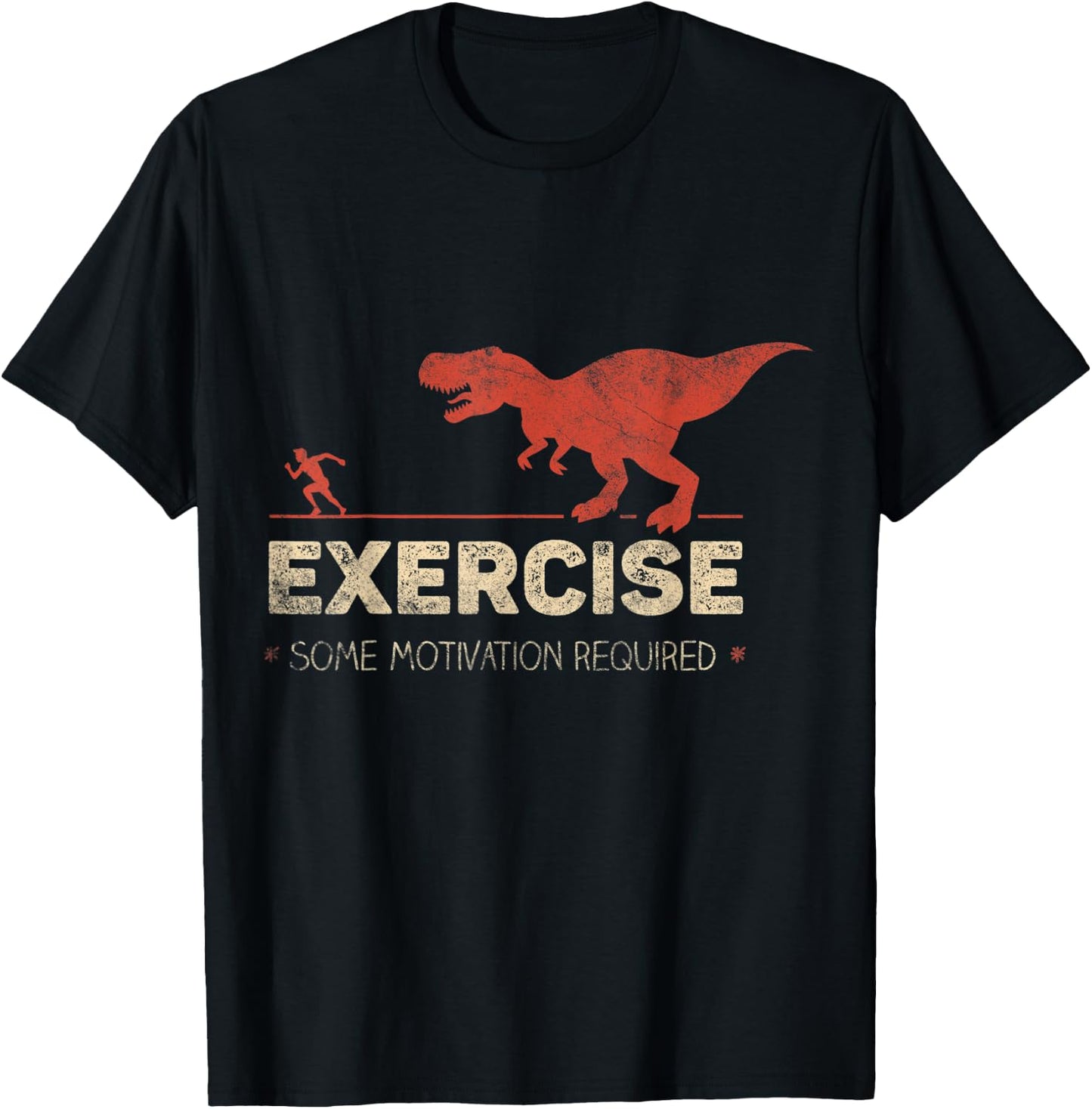Exercise Some Motivation Required Funny T-Shirt - T-Shirt | Black