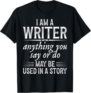 Writer Men Author Journalist Poetry Poem Writers T-Shirt - T-Shirt | Black