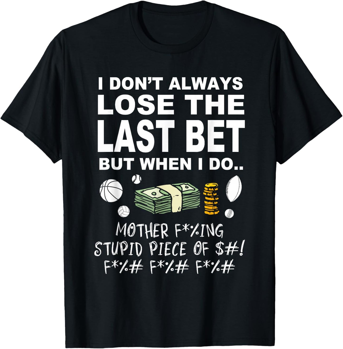 Parlay Funny sports betting Sports bettor T-Shirt - T-Shirt | Black