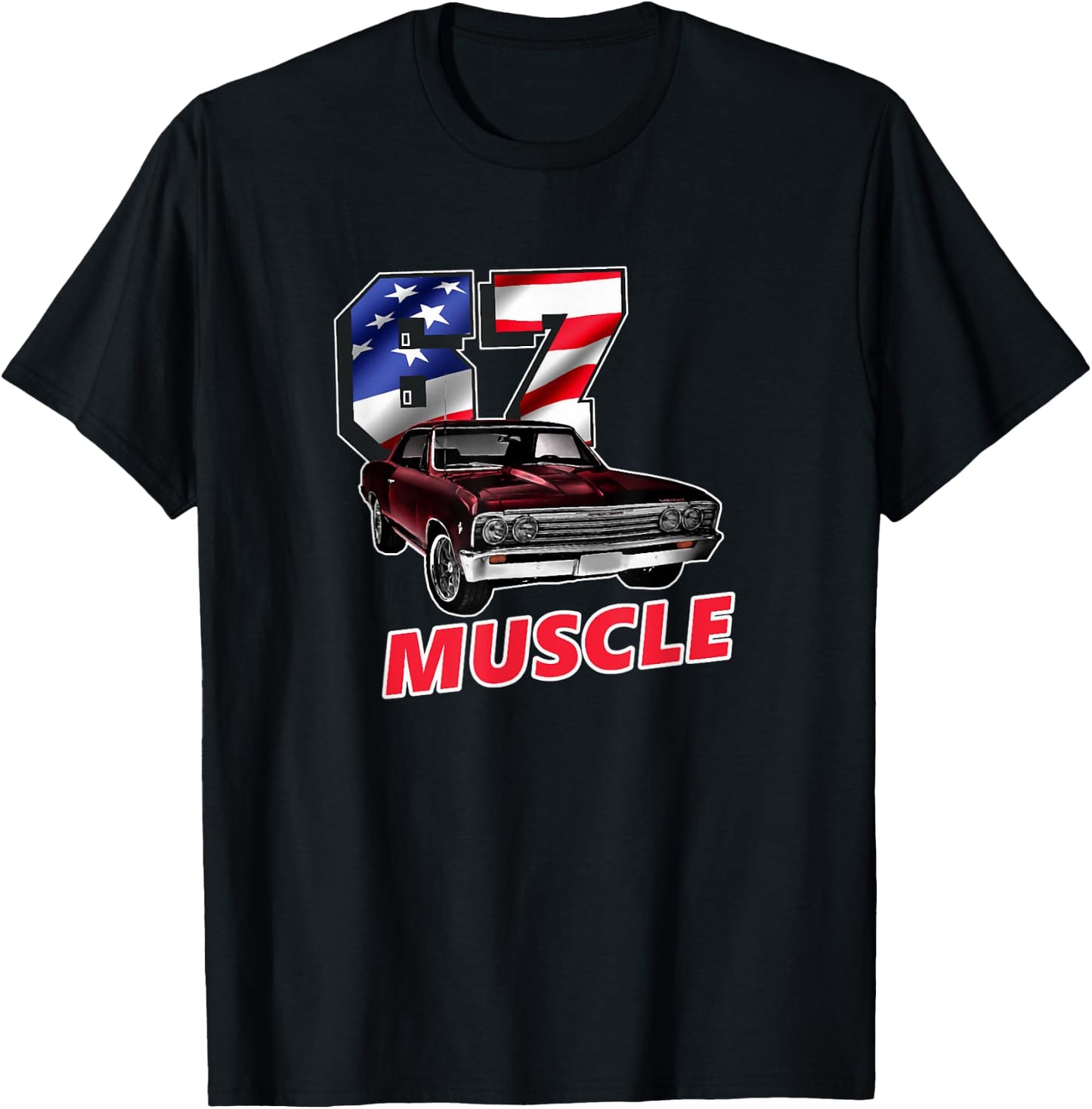 1967 67 Chevelle SS Trending Chevys Muscle Car T-Shirt - T-Shirt | Black