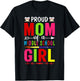 Proud Mom Of A Middle School First Day School Mom Daughter T-Shirt - T-Shirt | Black