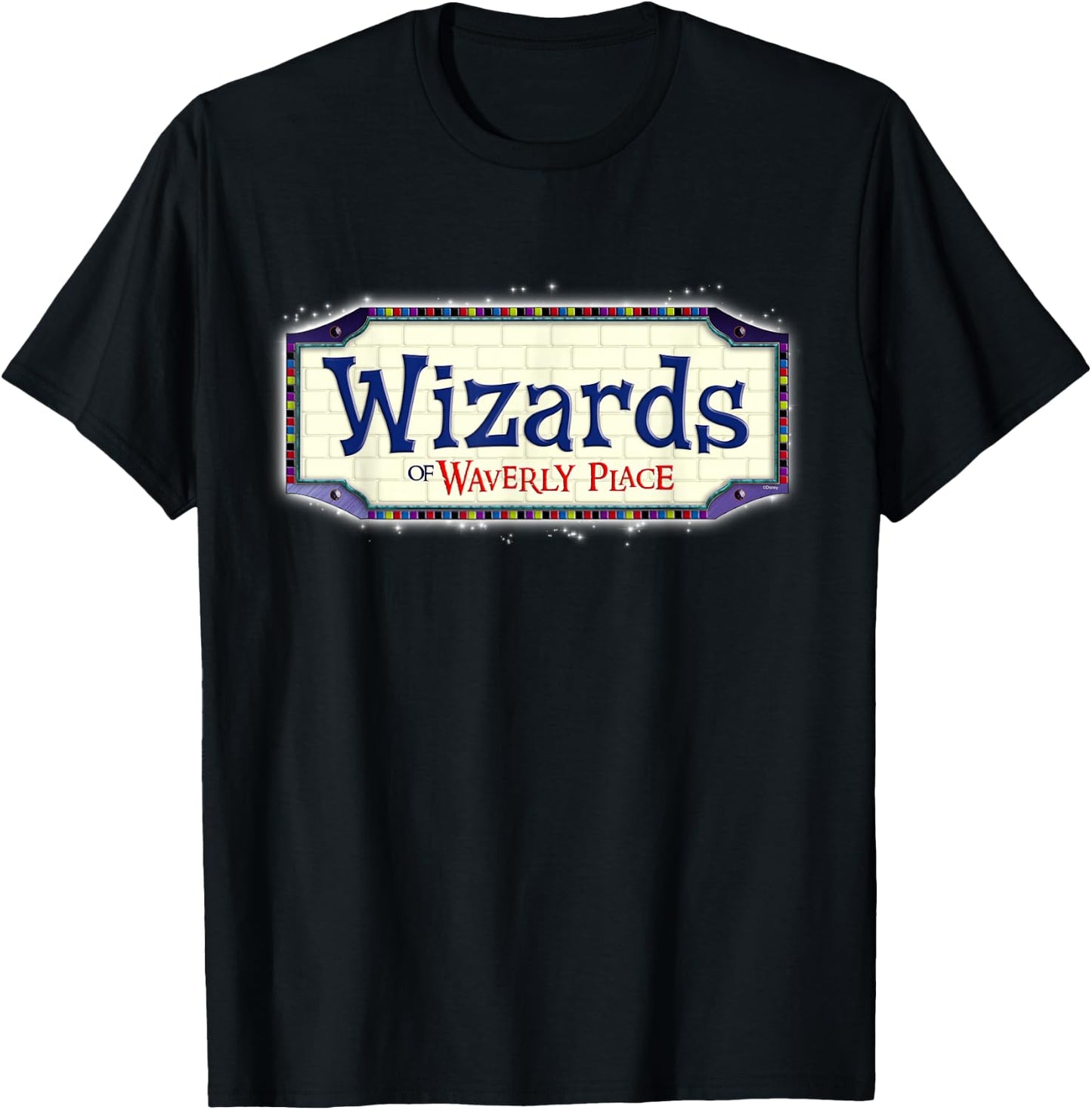 Disney Channel Official Wizards of Waverly Place Logo T-Shirt - T-Shirt | Black