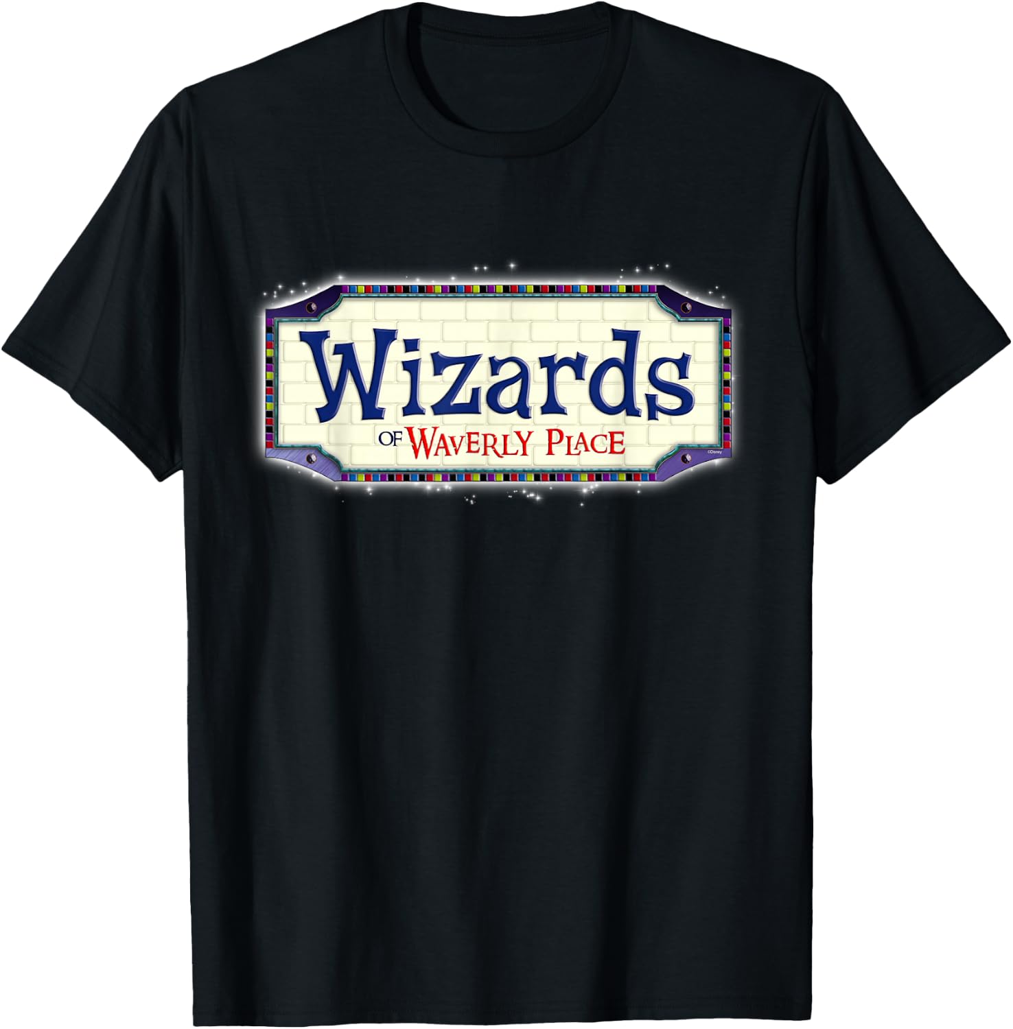Disney Channel Official Wizards of Waverly Place Logo T-Shirt - T-Shirt | Black