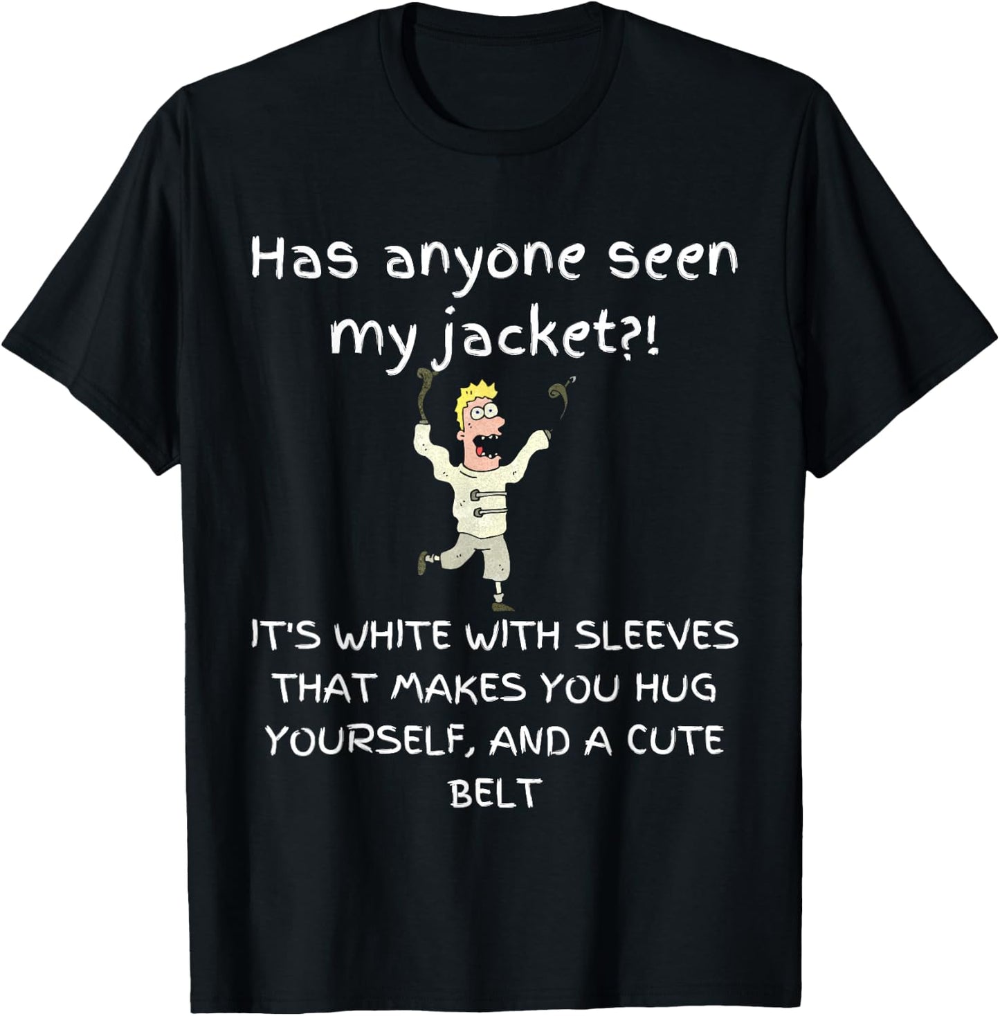 Funny Straight Jacket T-Shirt - T-Shirt | Black