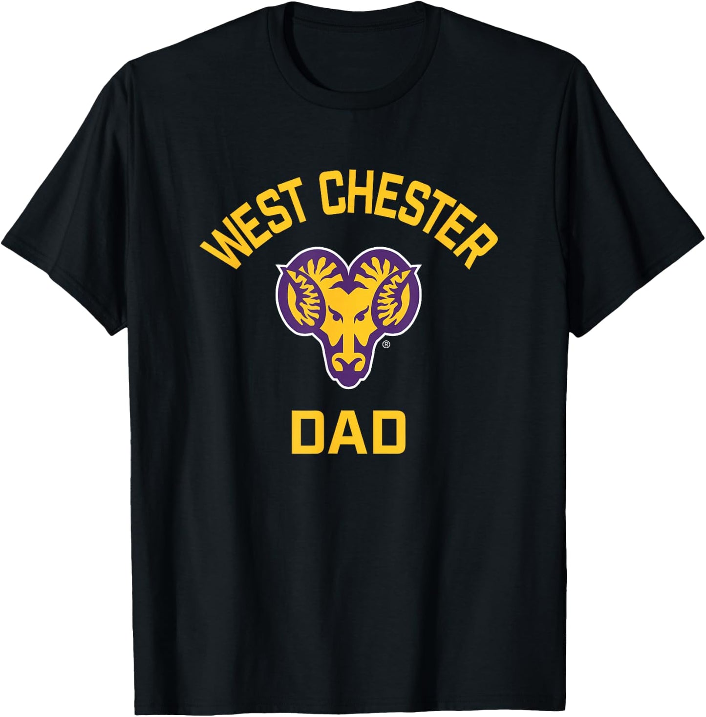 West Chester University Golden Rams Arched Dad T-Shirt - T-Shirt | Black