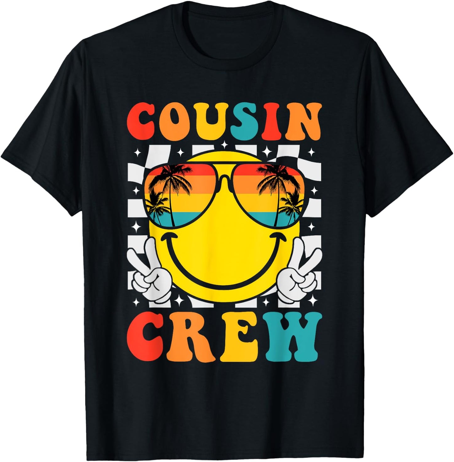 Cousin crew 2025 Summer Vacation Beach Family Trips Matching T-Shirt - T-Shirt | Black
