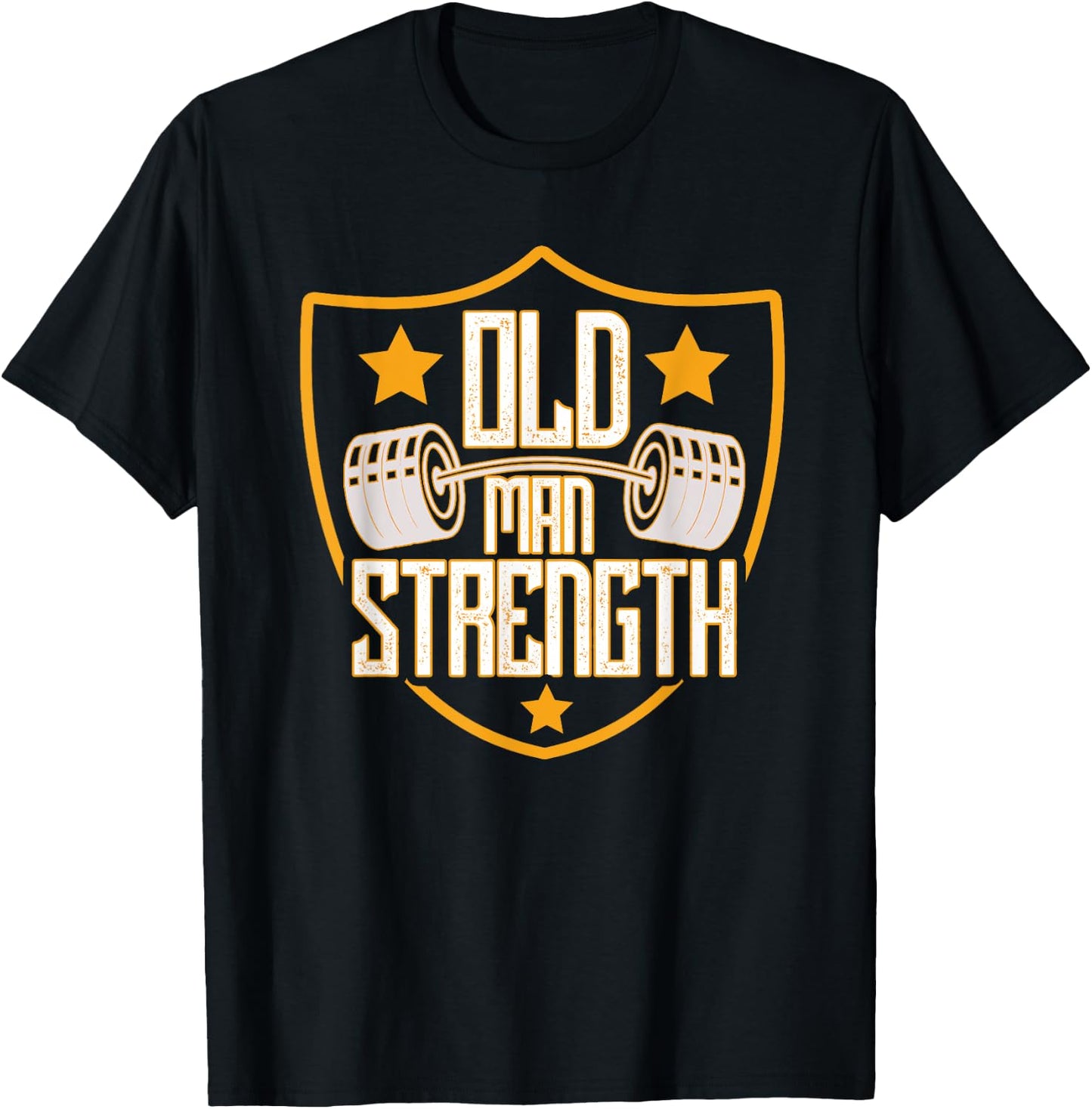 Old Man Strength Gym Father's Day Gift Dad T-Shirt - T-Shirt | Black