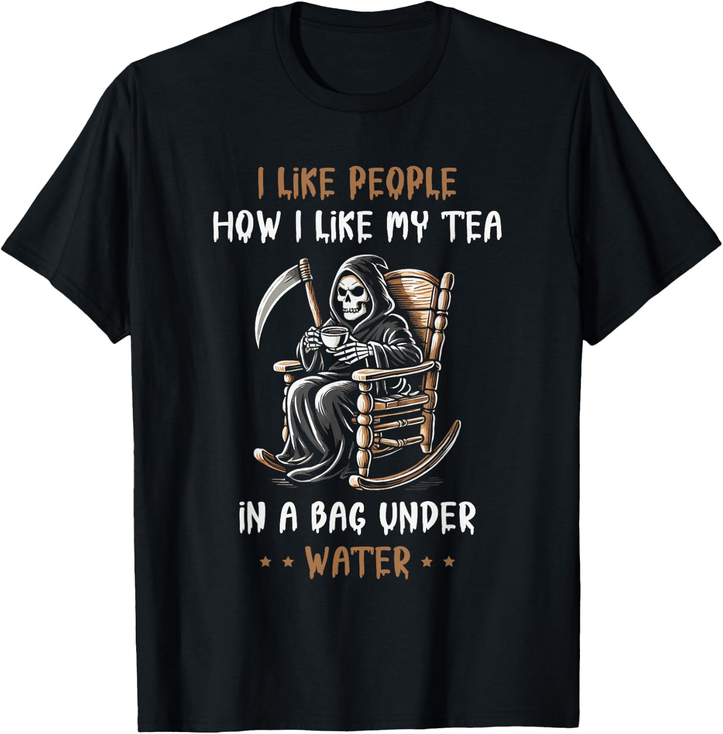 I Like People How I Like My Tea In A Bag Under Water T-Shirt - T-Shirt | Black