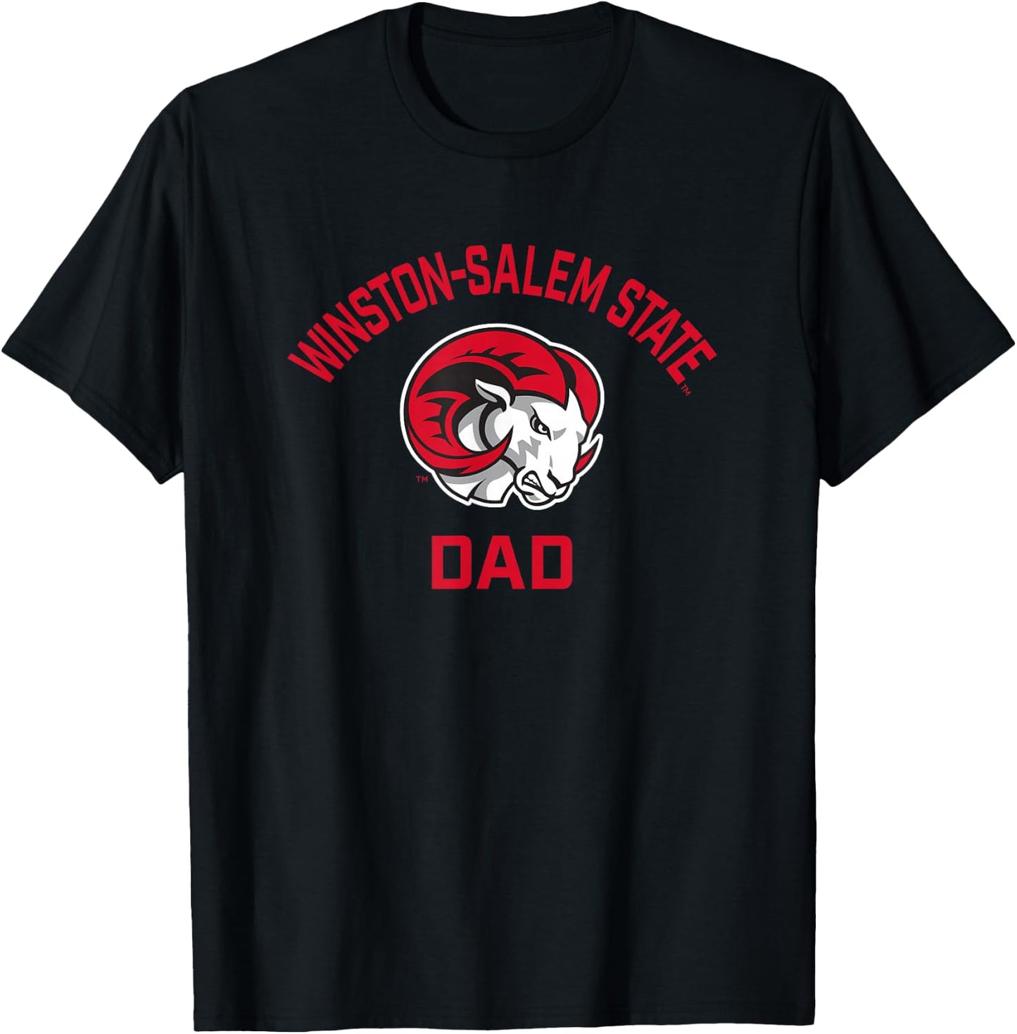 Winston-Salem State University WSSU Rams Arched Dad T-Shirt - T-Shirt | Black