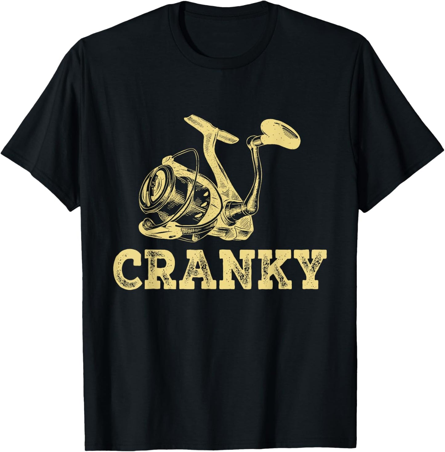 Funny Cranky Fishing Lovers Gifts Idea Boys Women T-Shirt - T-Shirt | Black