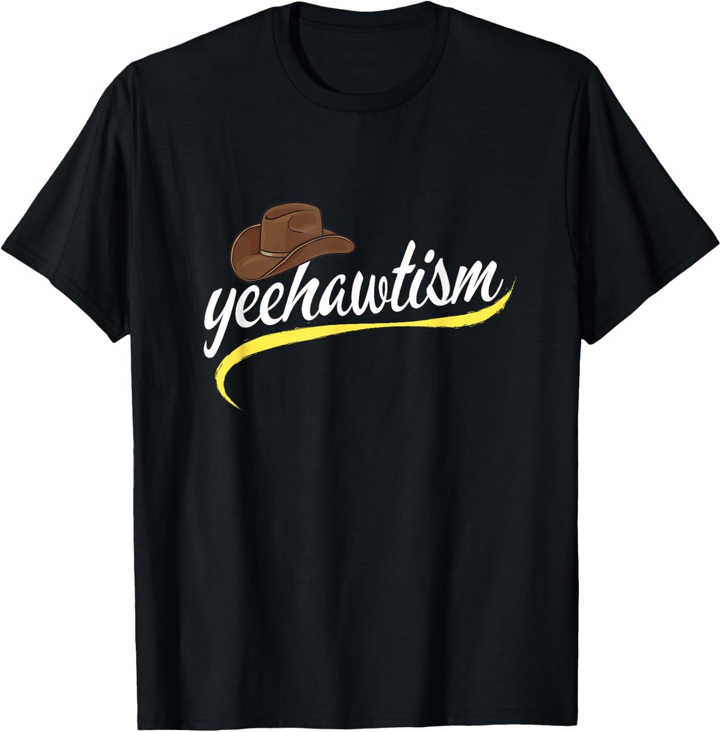 Yeehawtism Cowboy Yeehaw Autism Spectrum Autistic Western T-Shirt - T-Shirt | Black