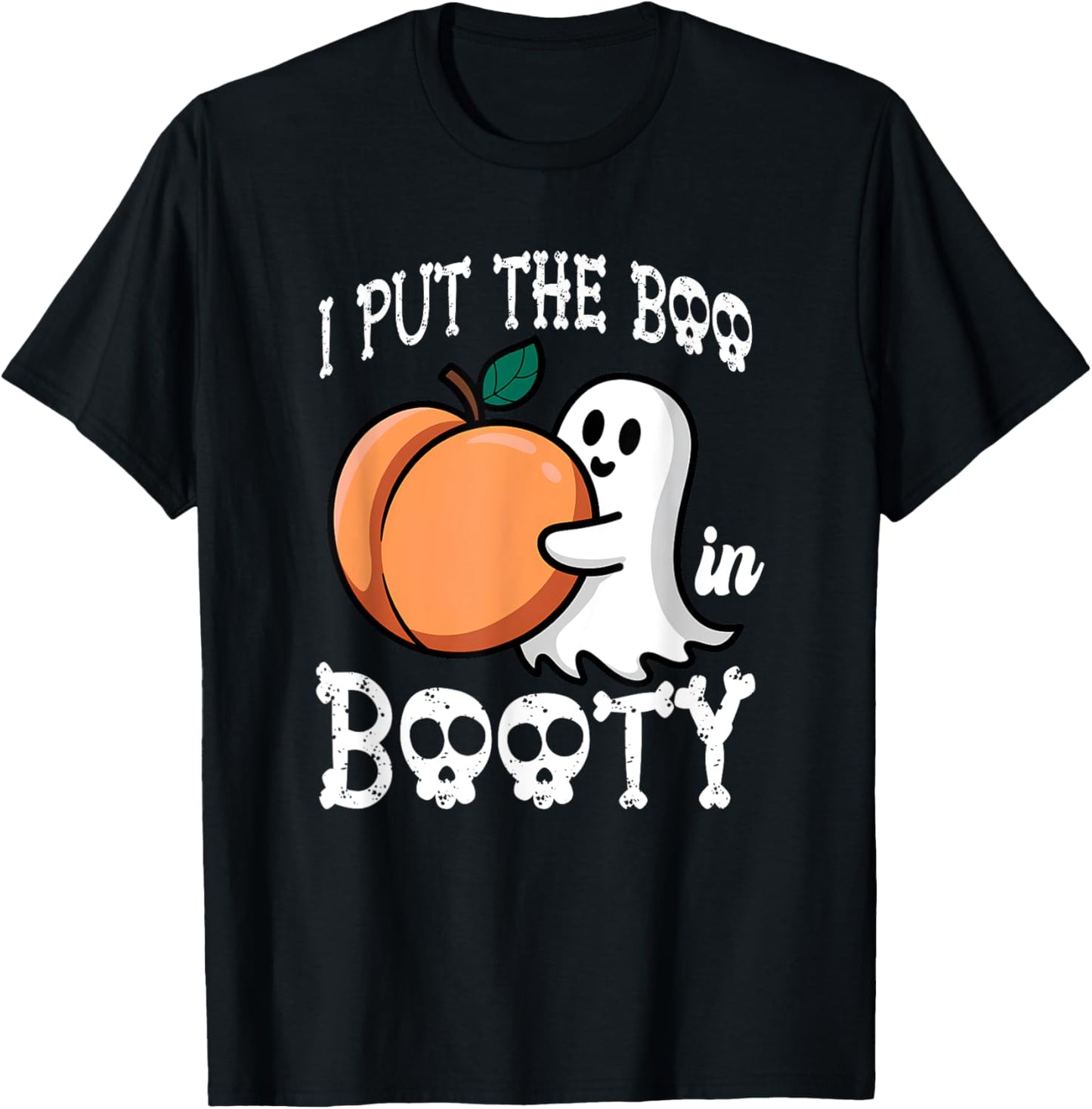I Put The Boo In The Booty Halloween Costume Ghost Adults T-Shirt - T-Shirt | Black