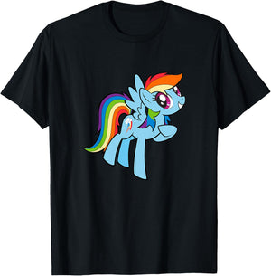 My Little Pony: Friendship is Magic Adorable Rainbow Dash T-Shirt - T-Shirt | Black