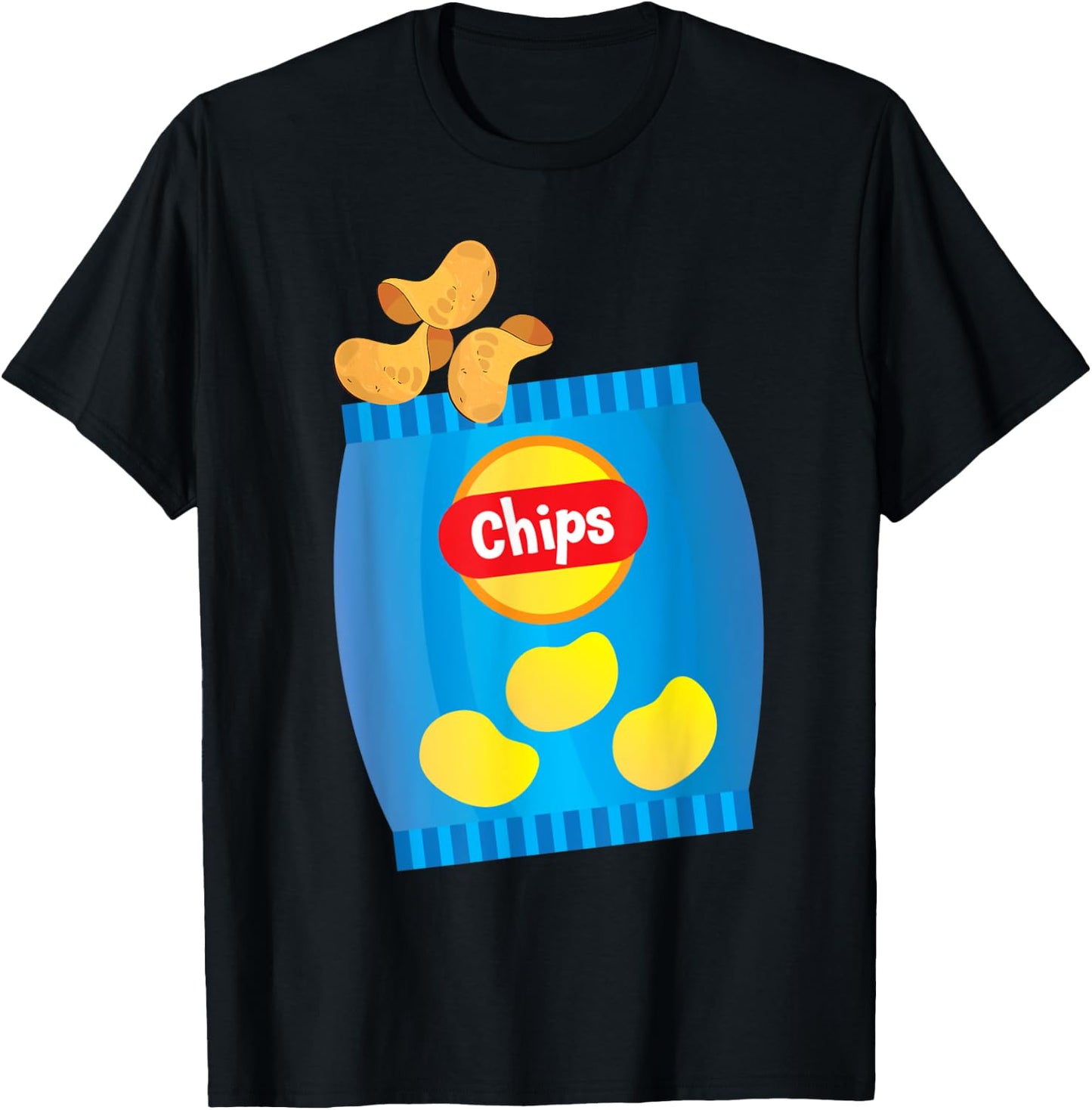 Bag Of Chips Funny Halloween Costume T-Shirt - T-Shirt | Black
