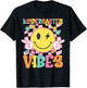 Kindergarten Vibes Smile Face Back to School Kindergarten T-Shirt - T-Shirt | Black