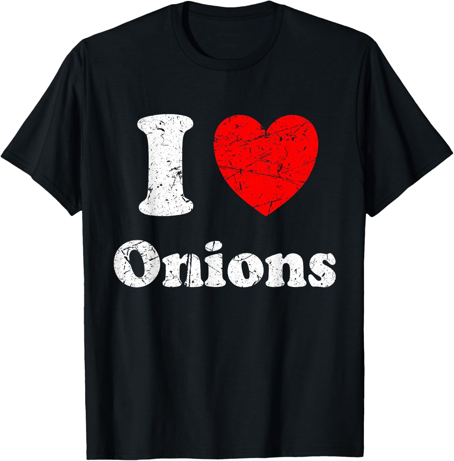 I Love Onions Graphic T-Shirt - T-Shirt | Black