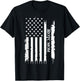 JROTC Mom United States Distressed w US Flag T-Shirt - T-Shirt | Black