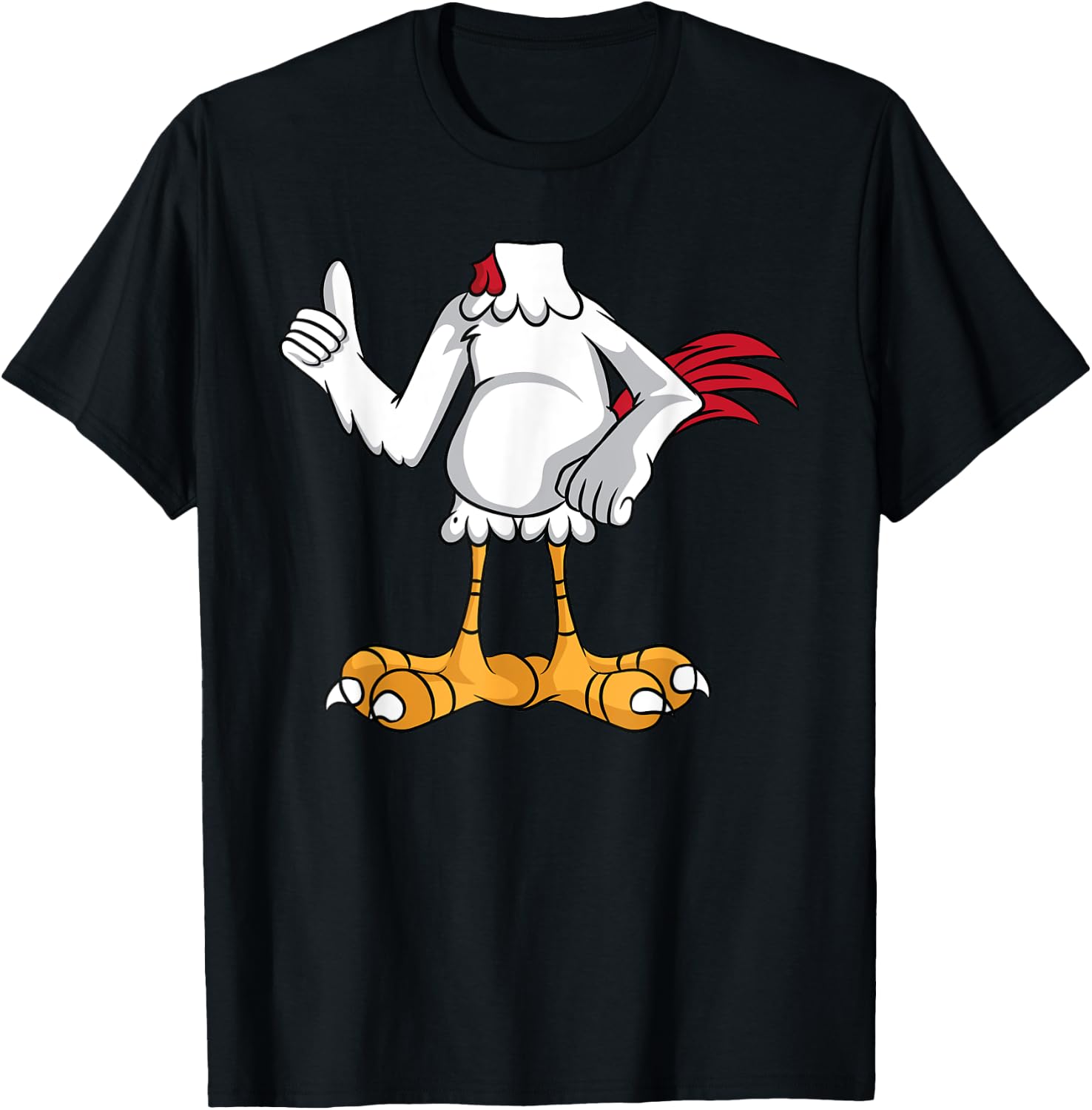 Chicken Costume Halloween Easy Cosplay Last Minute Outfit T-Shirt - T-Shirt | Black
