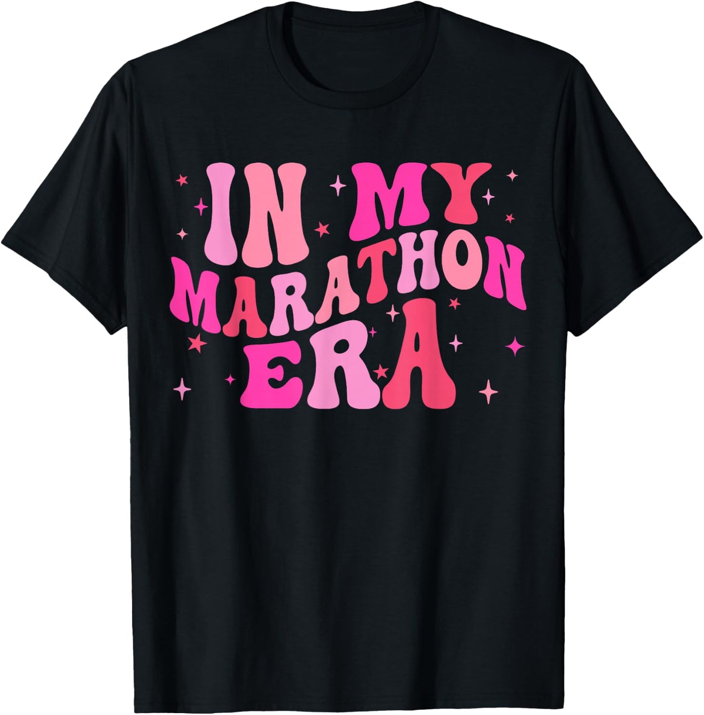 In My Marathon Era Running Lover Runner Squad Women Girls T-Shirt - T-Shirt | Black