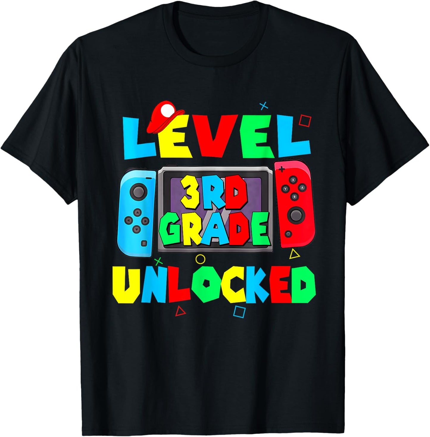Level 3rd grade unlocked back to school video game 3rd grade T-Shirt - T-Shirt | Black