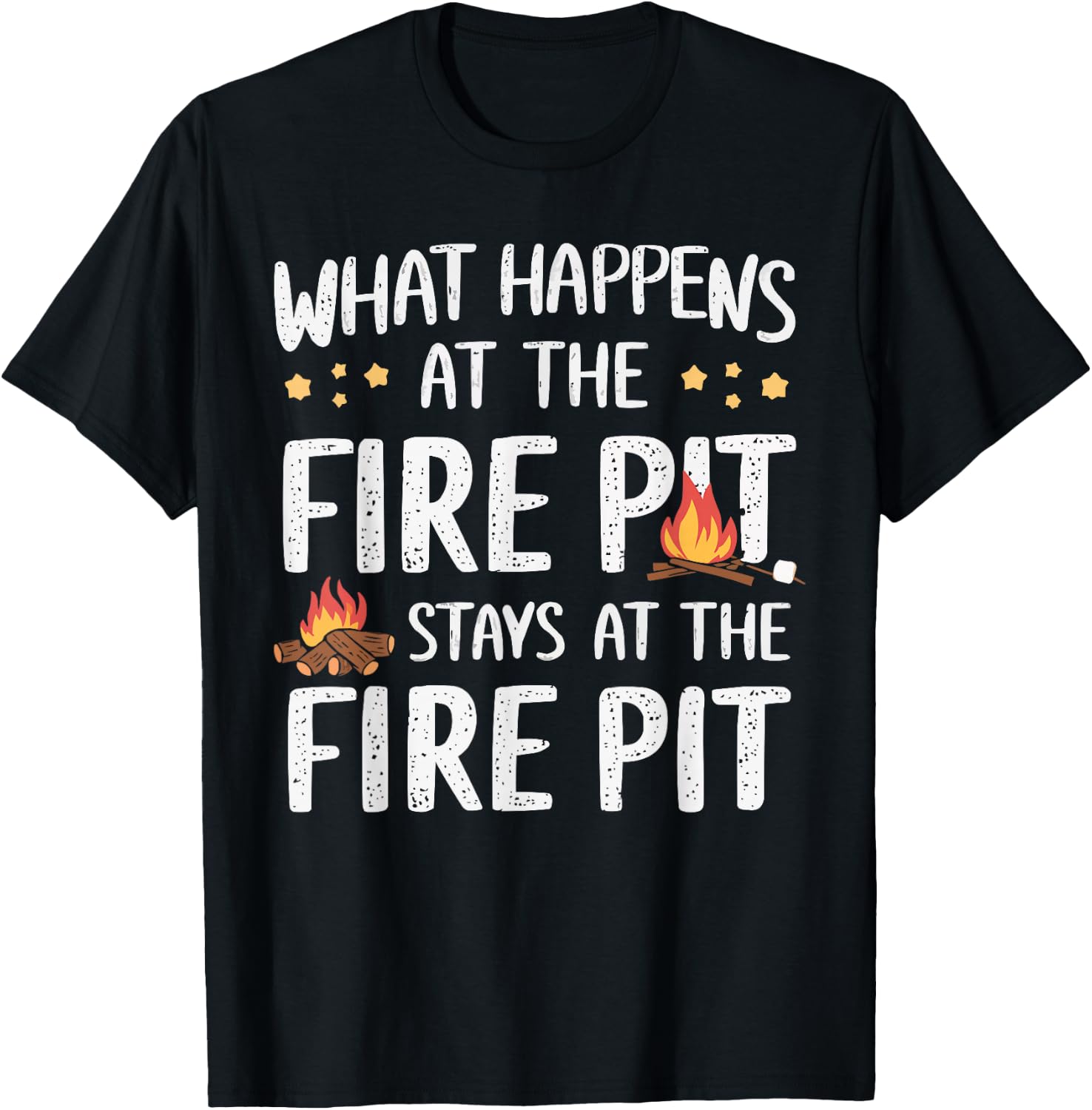 Firepit Outdoor Camp Fire Pit Camping Campfire T-Shirt - T-Shirt | Black