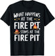 Firepit Outdoor Camp Fire Pit Camping Campfire T-Shirt - T-Shirt | Black