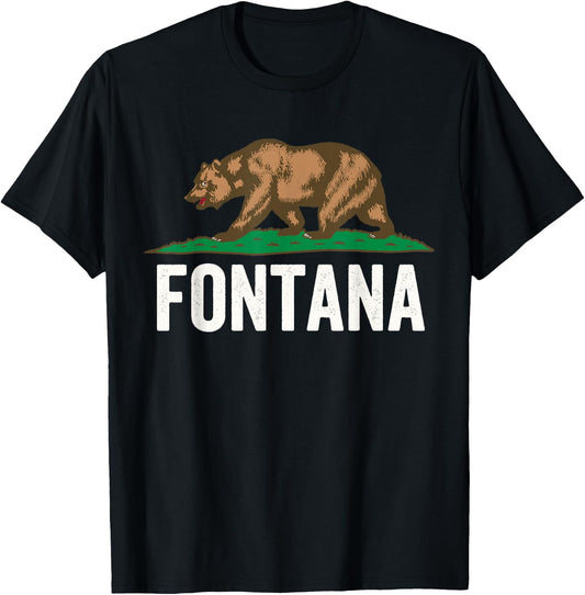 Fontana California Bear, Fontana CA, Fontana T-Shirt - T-Shirt | Black