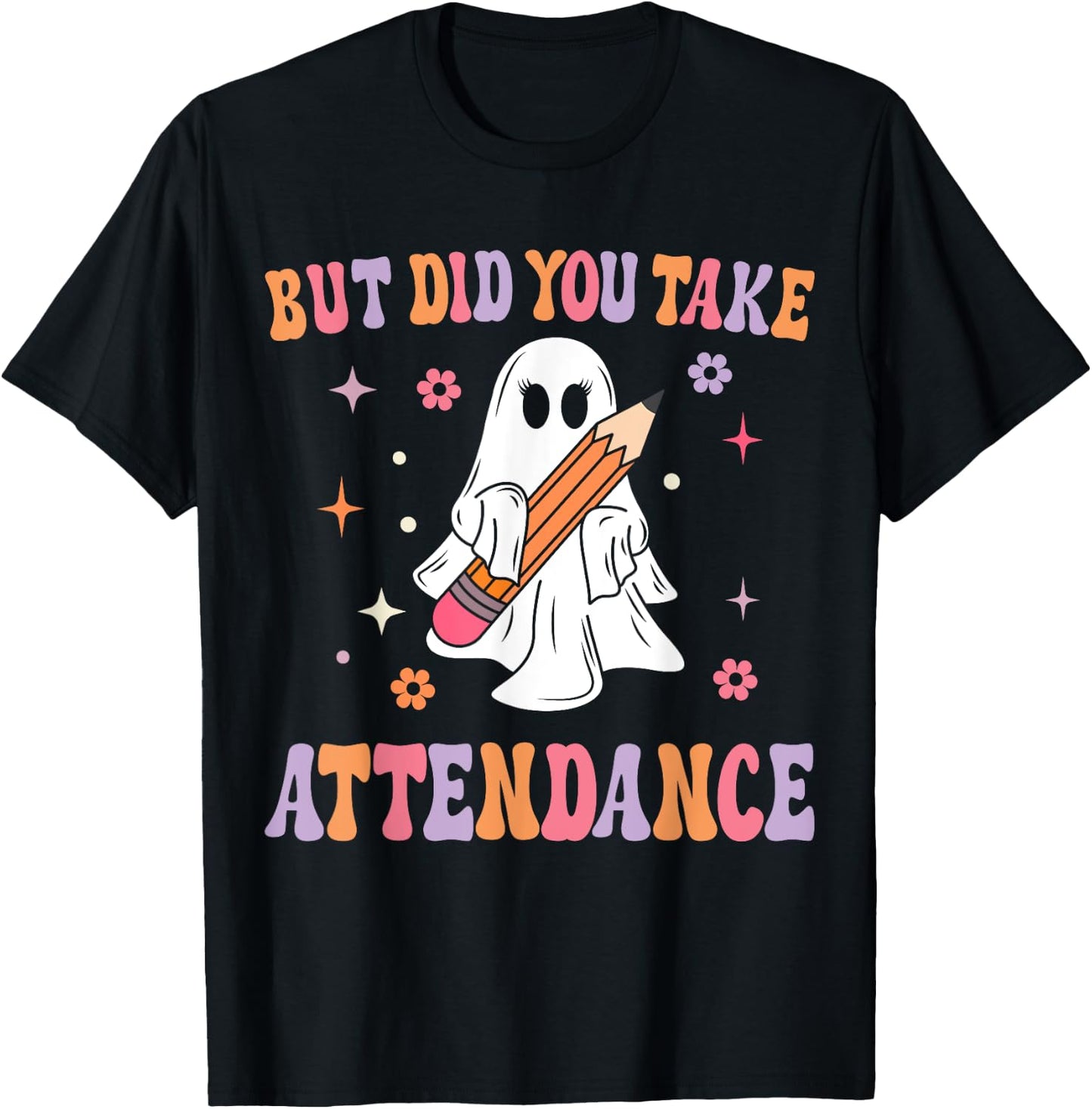 School Attendance Clerk Halloween Fun School Admin Secretary T-Shirt - T-Shirt | Black