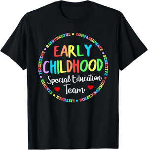 ECSE Early Childhood Education Special Education School T-Shirt - T-Shirt | Black