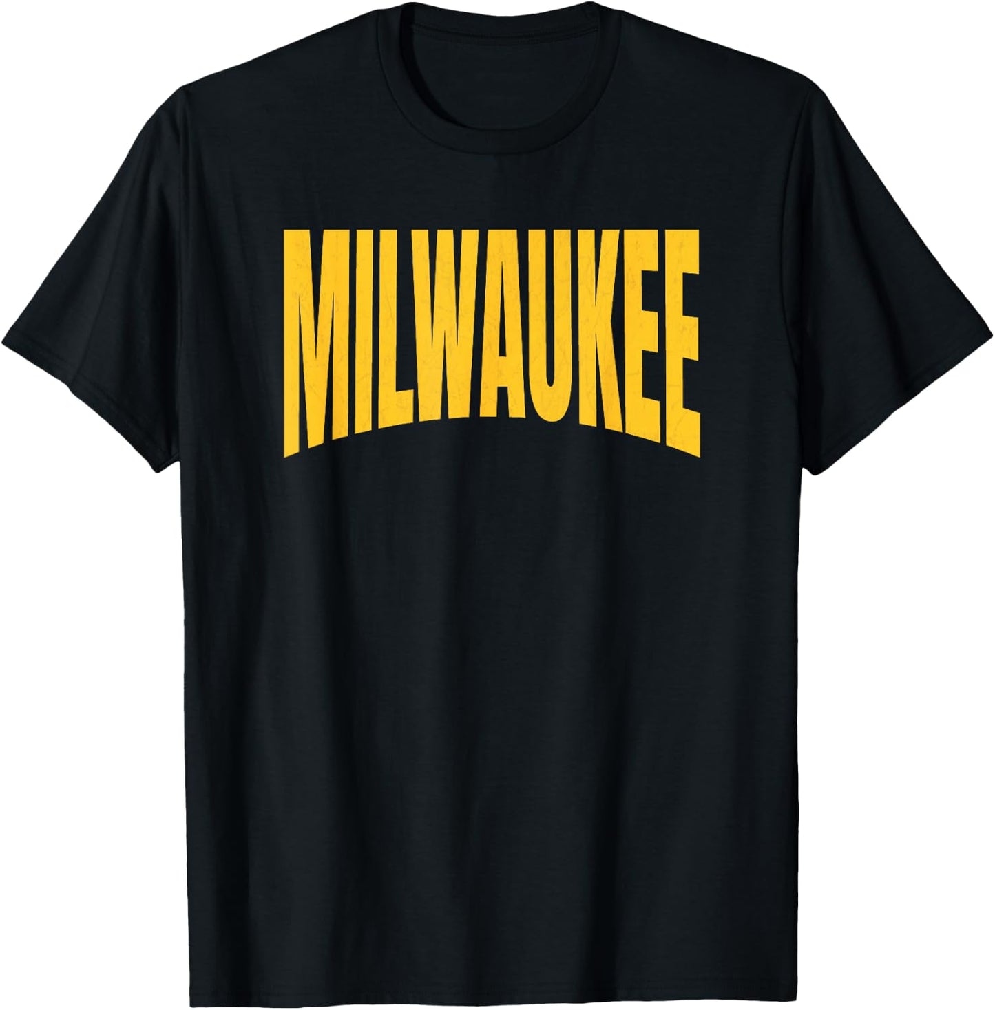 Basic Milwaukee Yellow Blue Traditional Milwaukee Classic T-Shirt - T-Shirt | Black