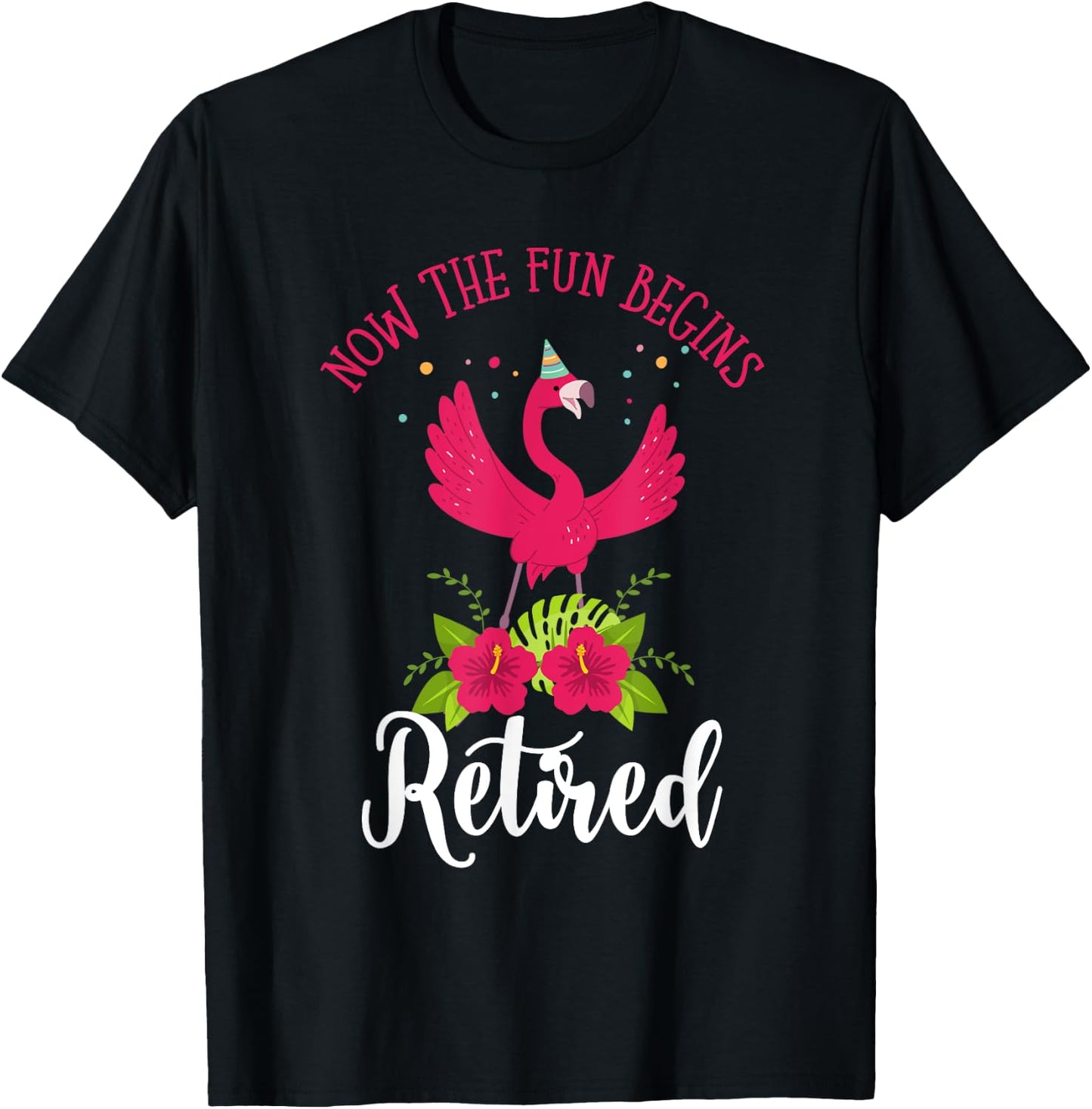 Retired Women or Retired Grandma or Flamingo Retirement 2022 T-Shirt - T-Shirt | Black
