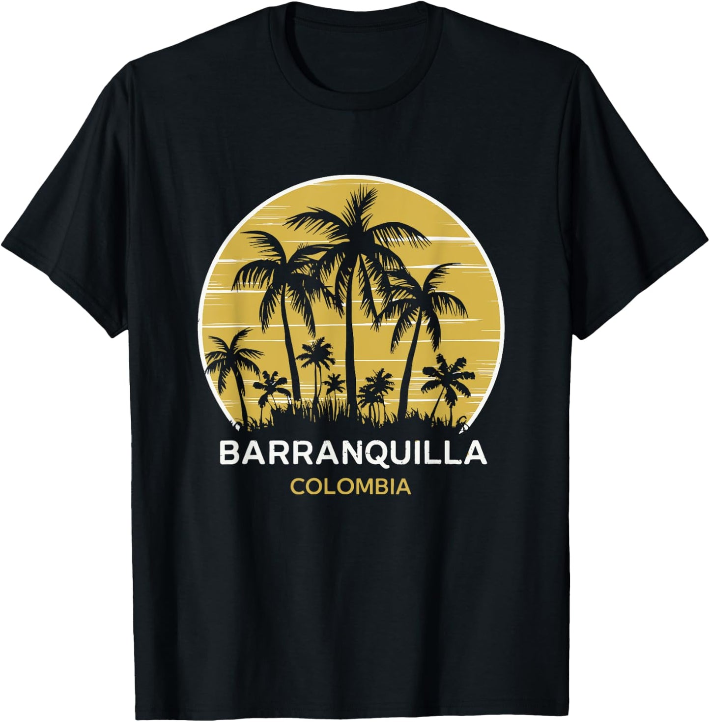 Colombia Barranquilla Design Women's Classic Fit Black Short Sleeve - Small T-Shirt - T-Shirt | Black