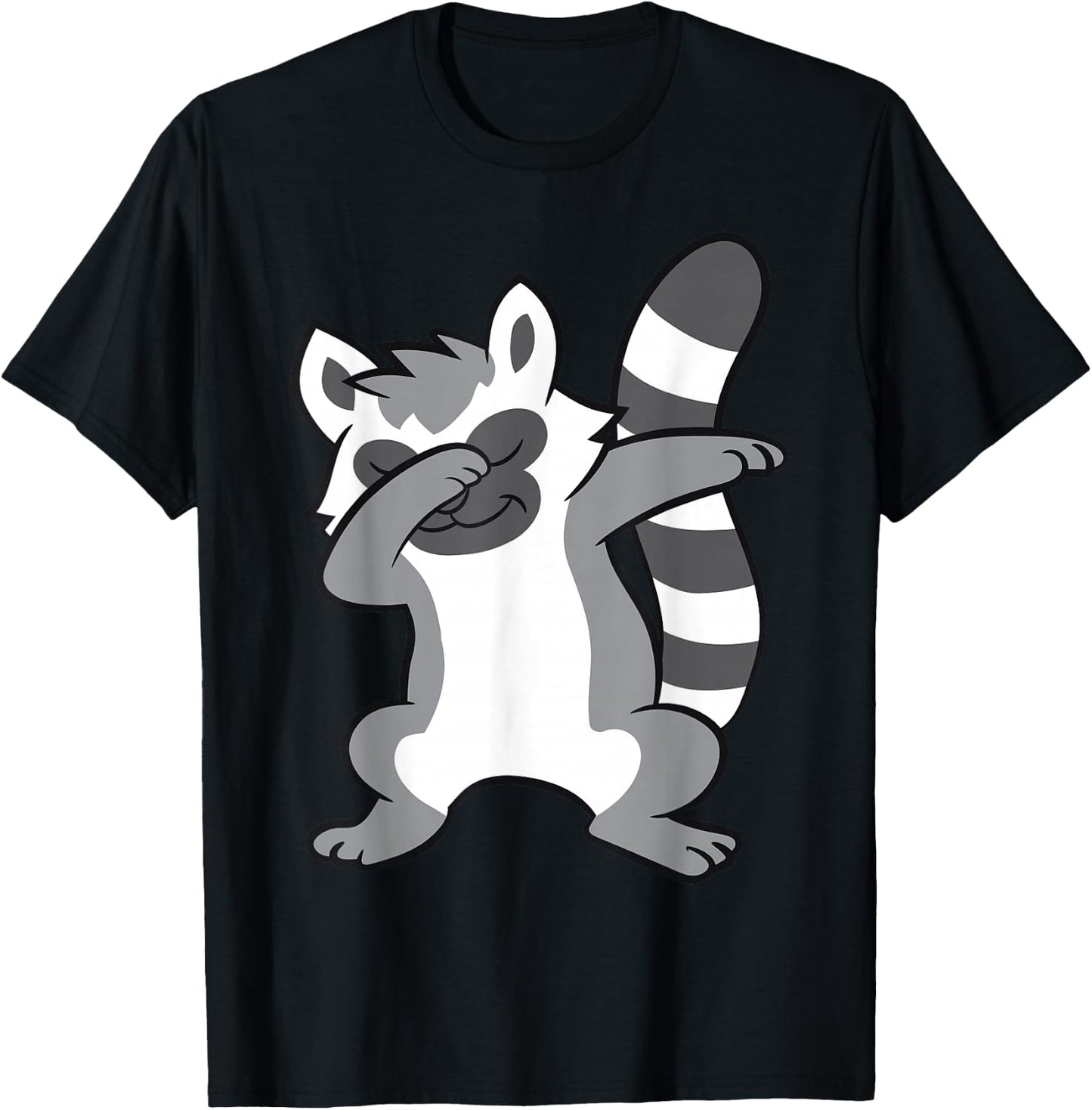 Dabbing Lemur Cute Ring-Tailed Lemur T-Shirt - T-Shirt | Black