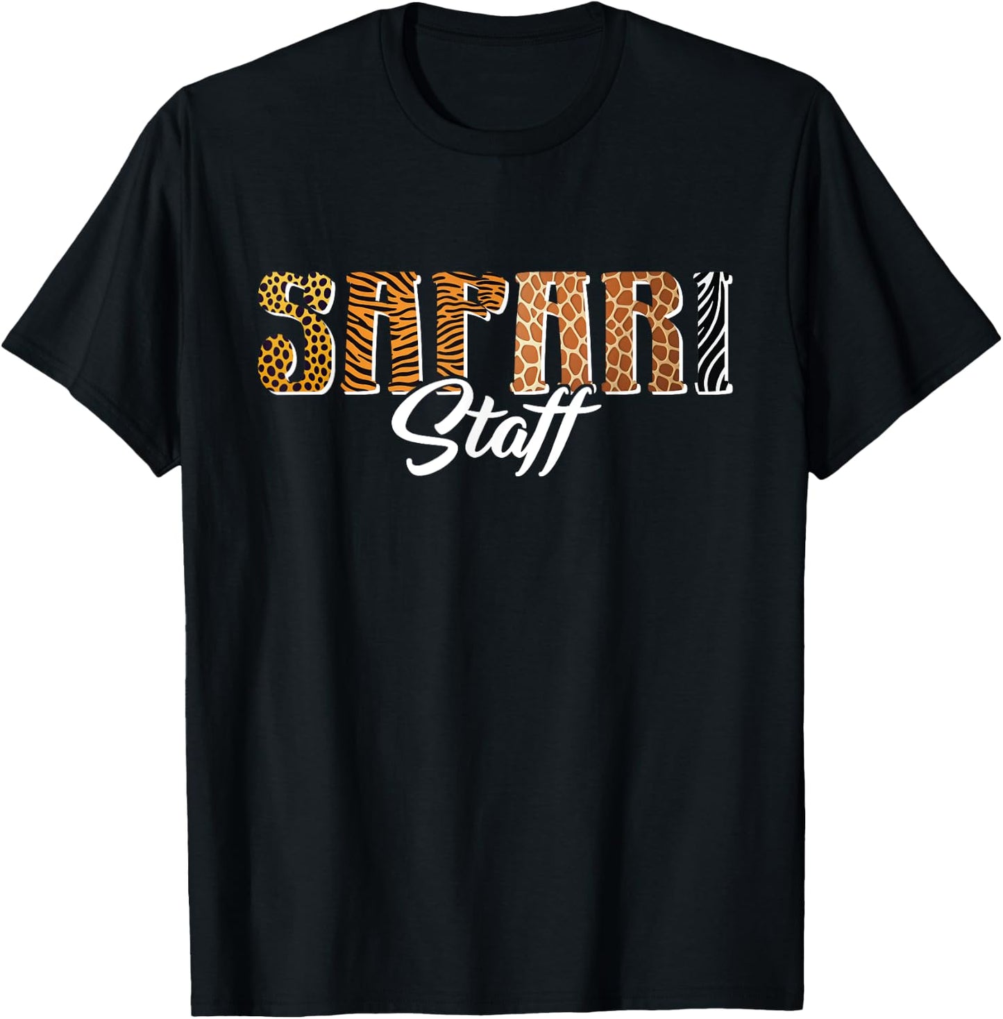Safari Staff Wild Zoo Jungle Animal Birthday Matching Family T-Shirt - T-Shirt | Black