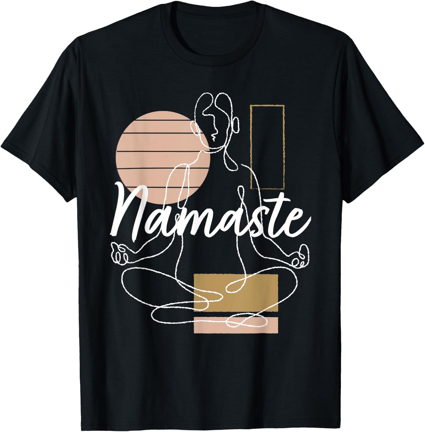 Namaste Girl Yoga Woman Yoga Meditation Yoga T-Shirt - T-Shirt | Black