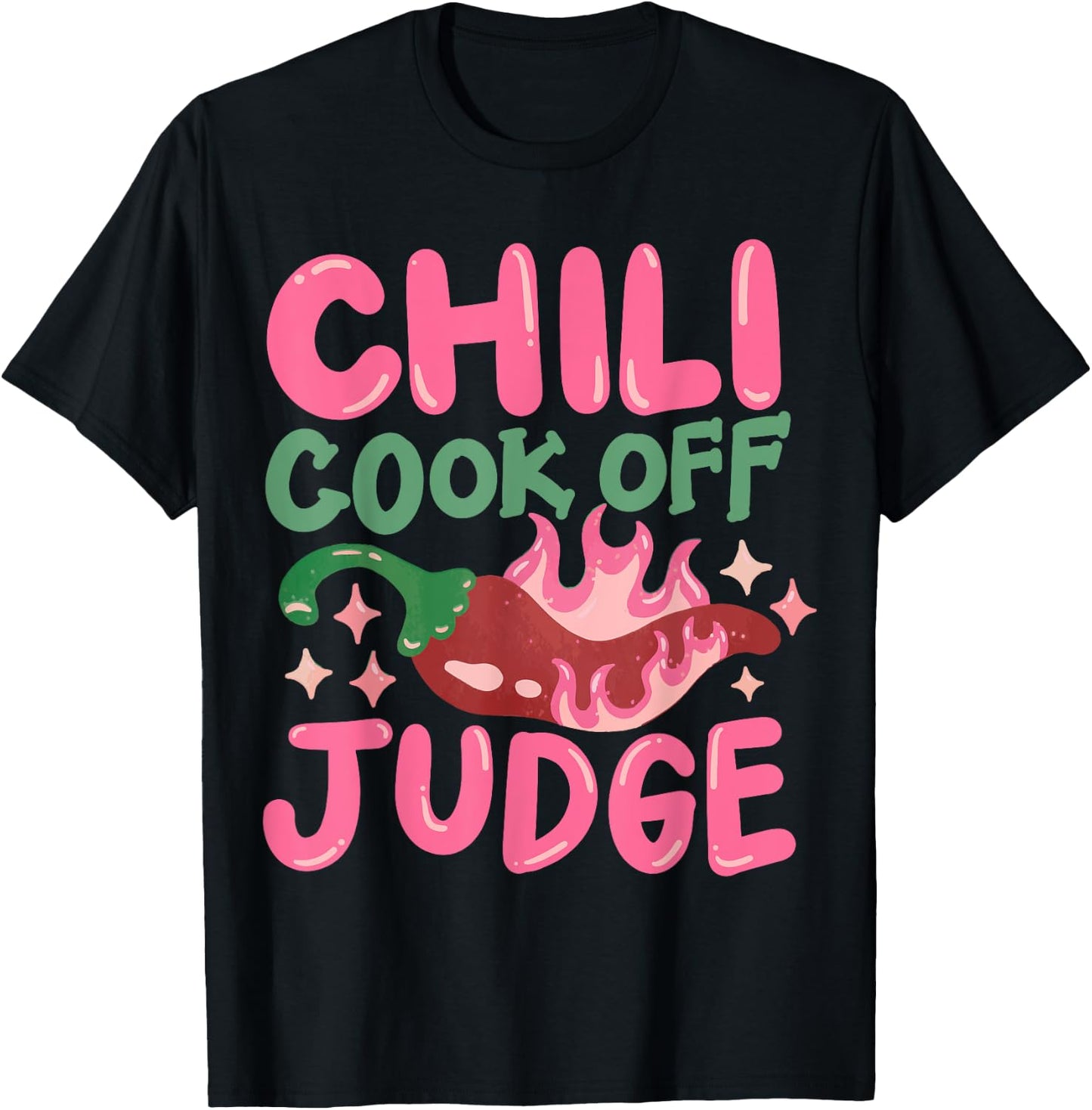 Chili Cook Off Judge Red Chili T-Shirt - T-Shirt | Black