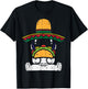 Mexican Astronaut Sombrero Tacos Space Food Men Women Kids T-Shirt - T-Shirt | Black