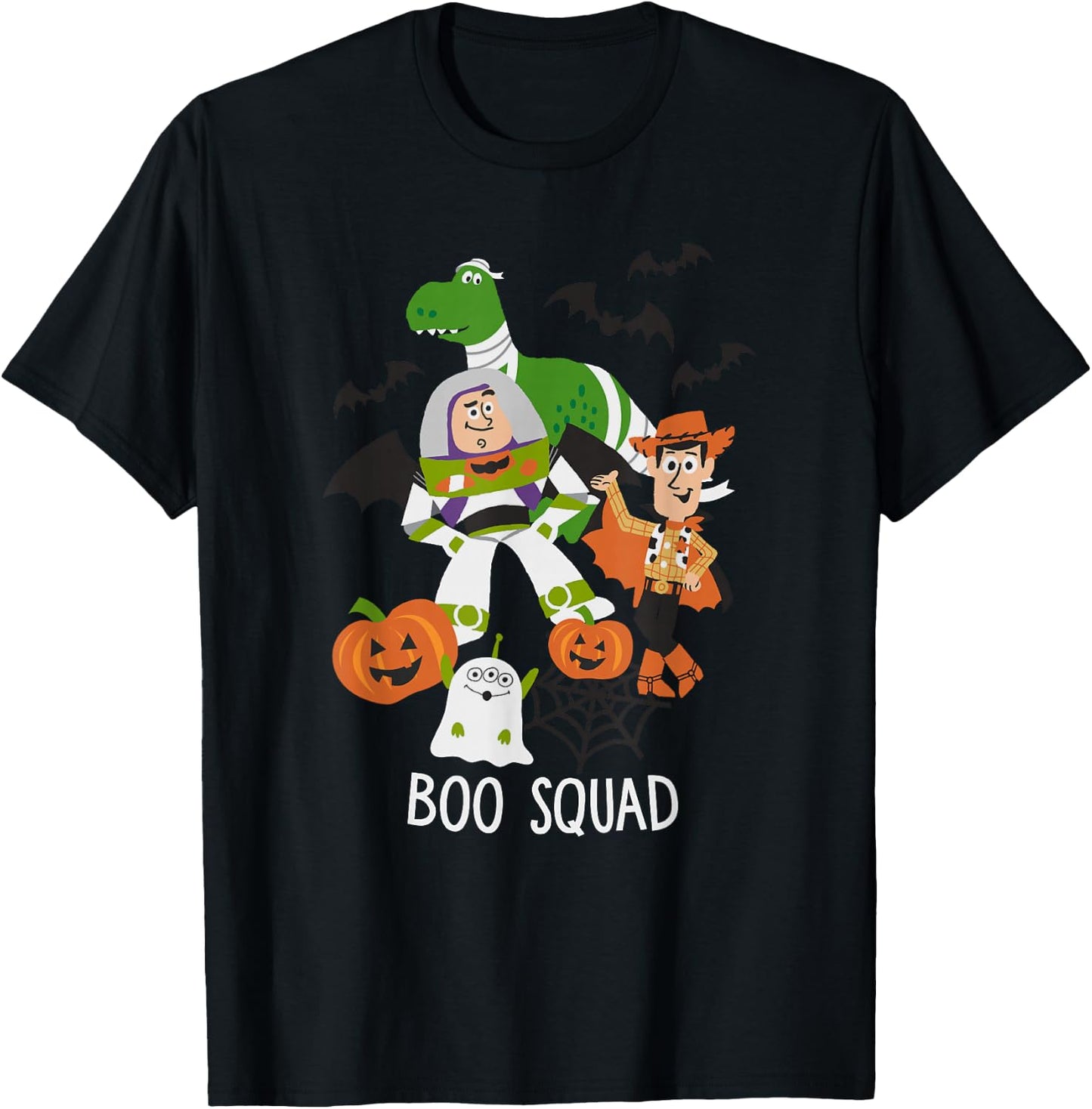 Disney Pixar Toy Story Halloween Boo Squad Cartoon Sketch T-Shirt - T-Shirt | Black